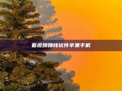 贵阳看视频赚钱软件苹果手机